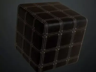 Dark Geometric Arabesque Grille PBR SEAMLESS Texture