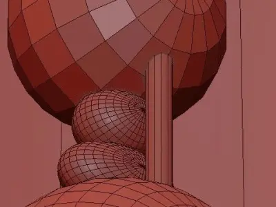 Sweet Looking Table And Floor Lamp 3D model