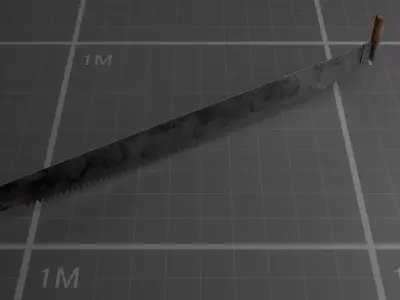 Used Soviet Saw Low-poly 3D model