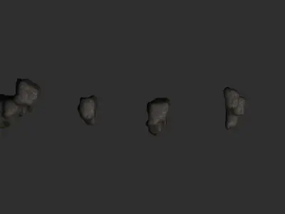 Rock 04 - Moss 1 Low-poly 3D model