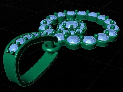 Pendant 3dm stl 3D print model ring 3D print model