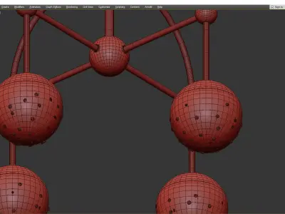 BOCA CHANDELIER Low-poly 3D model