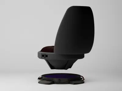 Sci Fi Levitating Chair Low-poly 3D model