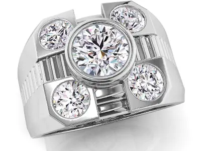 Small fancy mans ring 3D print model