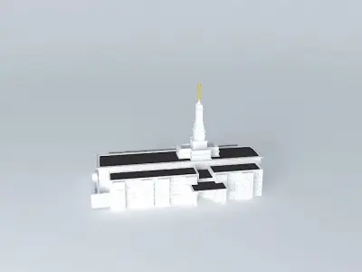LDS. Templo Mormon, Perth Australia .106 th. operating Temple. Free 3D model
