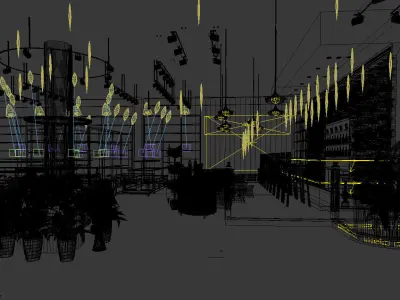 Business Restaurant - Coffee - Banquet  105 3D model