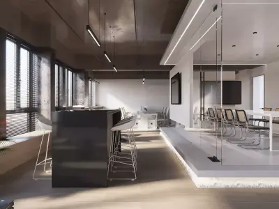 Modern Office Design 3D Model 3D model