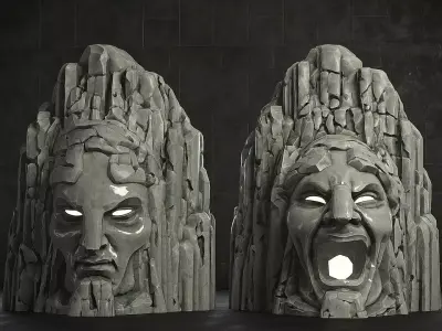 Idol Totem Low-poly 3D model