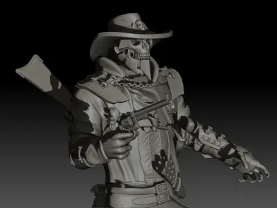 Hell Sheriff High Poly for 3d Print 3D print model