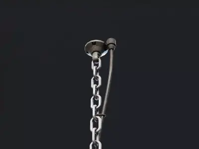 Industrial Hanging Lamp 3D Model Low-poly 3D model