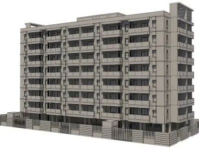 Apartment Building 14 3D model