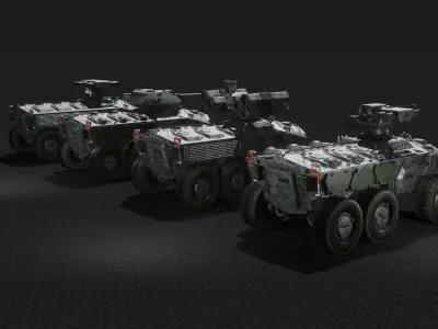 Sci-fi APC Collection 3D model