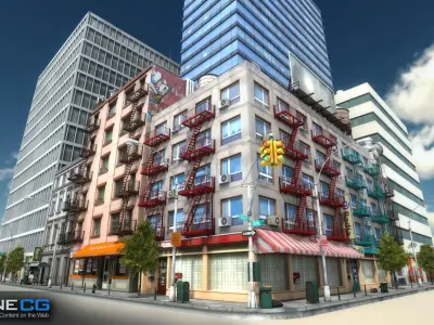 NYC Block 2 Unity Low-poly 3D model