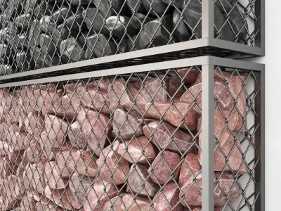 Gabion rock stone 3D model