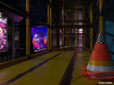 Cyberpunk 2041 Low-poly 3D model