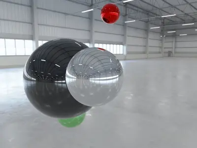 HDRI - Warehouse Interior 9b - 2 versions Texture