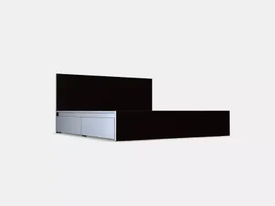 MALM Bed frame high w 2 storage boxes 15 3D model