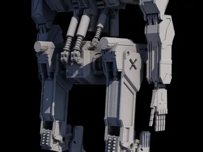 Sci Fi Robot Full Unit 3D model