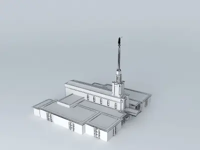 LDS, Templo Mormon, Santiago, Chile, 24 th, Operating temple. Free 3D model