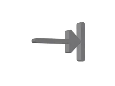 3d arrow alt to left Low-poly 3D model