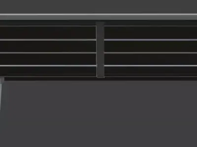 Wooden Park Bench 3D Model 3D model