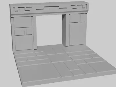 Dwarven Fort Doorway Floor Tile 3D print model