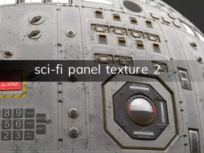 Scifi Wall Panel Texture Set 2 Low-poly 3D model