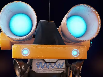 Piccolo - Spider robot sci-fi character Low-poly 3D model