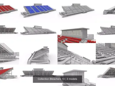 Collection Bleachers 13 3D Model Pack