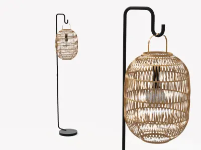 Bori Natural Lantern Set Low-poly 3D model