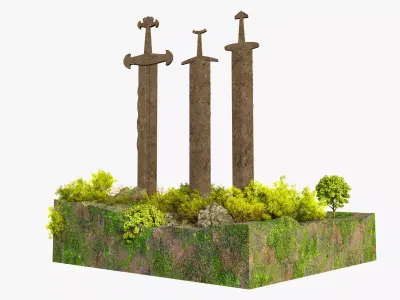 The Swords of Stavanger 3D model