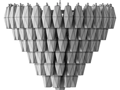 Asti Murano Chandelier 3D model