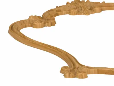 Carved picture frame STL 3D model 142