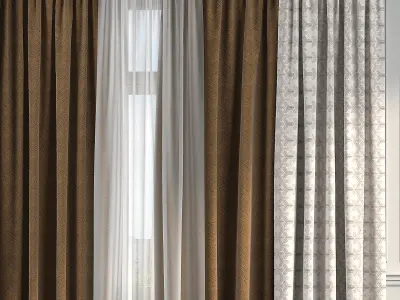 Curtain Set 251 3D model