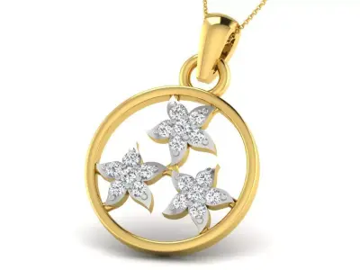 diamonds pendant 3D print model 29