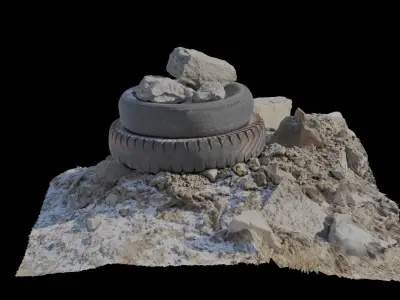 3D Tire Stone model 3D model