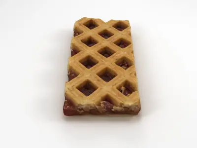 Short Bread Wafer Biscuit 3D model