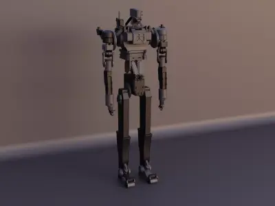 Sci-fi robot Low-poly 3D model buy