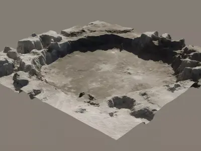 Crater 3D model 8K 3D model