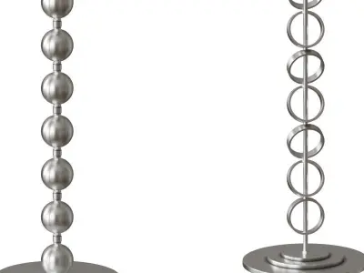 floor lamp set 02 3D model