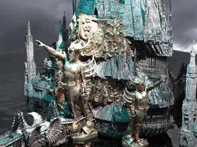 Ocean Master Tower Base City Kit bash pantheon extended  3D model