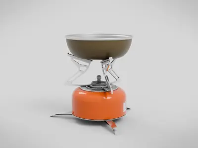 Outdoor Essentials - Detailed Camping Stove 3D model