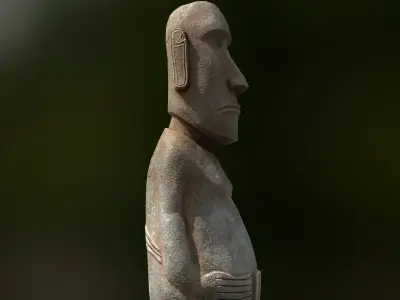 Easter Island Statue Low-poly 3D model
