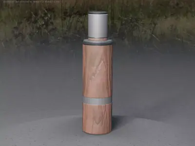 Wooden pillar of light 6 - Street-Light Set-9 Low-Poly  Low-poly 3D model
