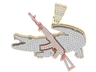  Crocodile Pendant 3D print model