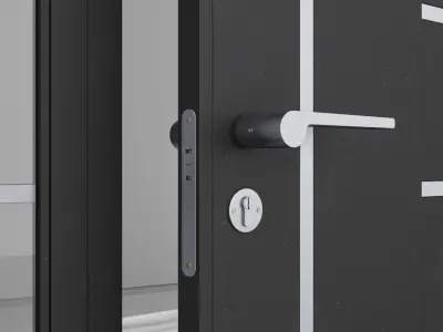 Aluminium door 143 3D model