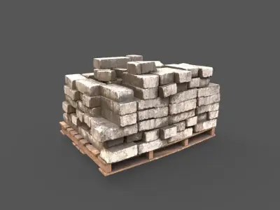 Pile Of Bricks 3D model