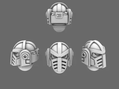 Space Knights V4 Savage Helmet 3D print model