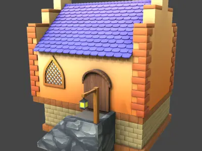 House Stylized 3d model Low-poly 3D model