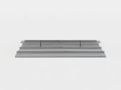 Rail segment Low-poly 3D model